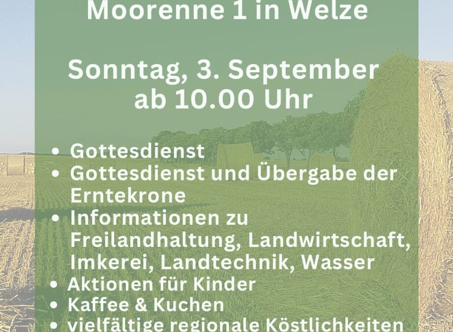 Regionserntefest am 3.9.23 auf dem Hof Beermann Welze